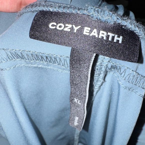 🔥 Cozy Earth Bamboo Lounge Pants XL Blue Elastic Waist - Picture 3 of 5